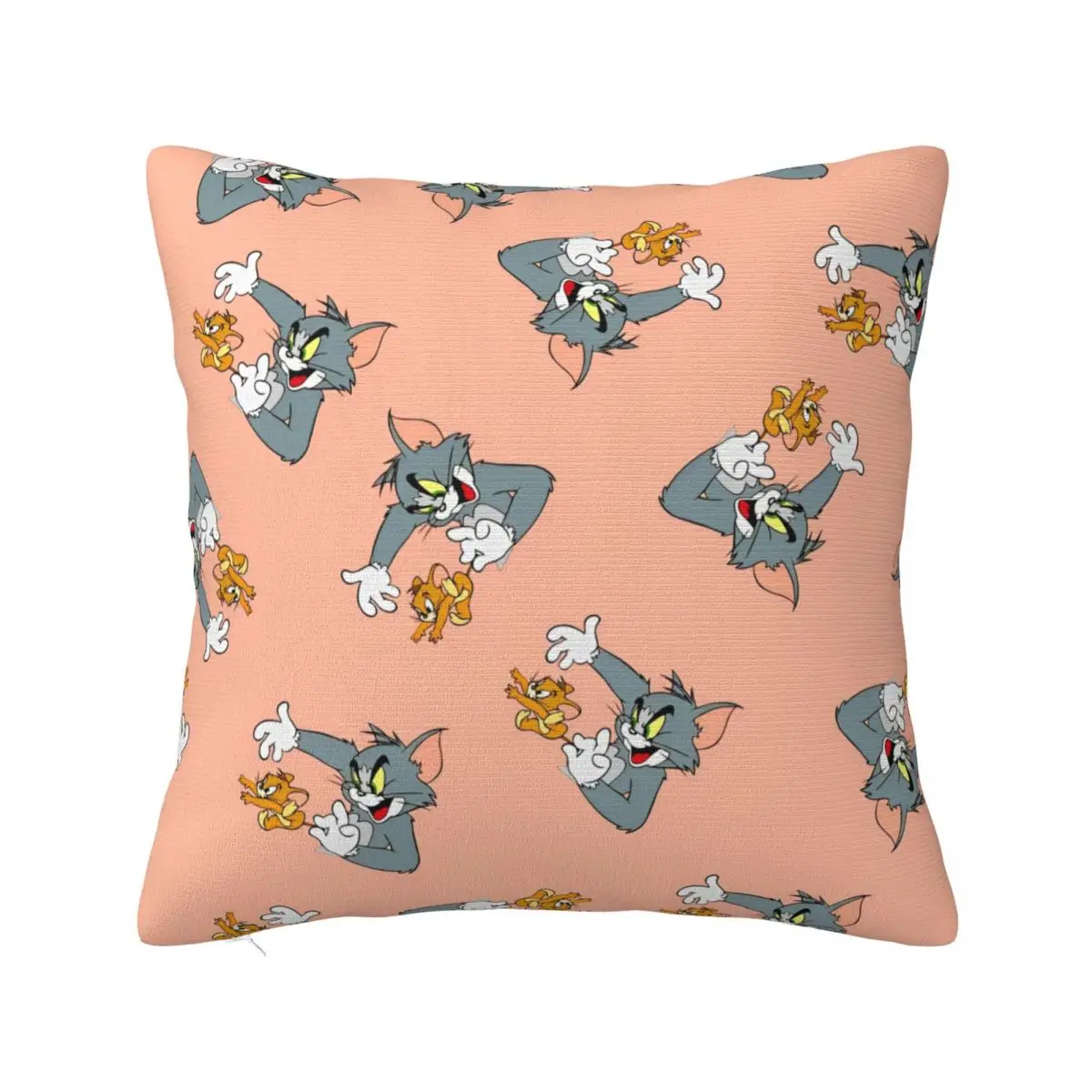 Soft Tom And Jerry Lovely Cartoon Pillowcase Polyester Cushion Cover Gift Cat Mouse Pillow Case Cover Home Square 18