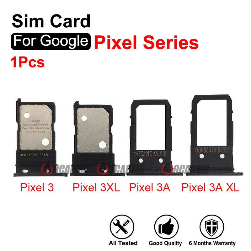 Black Purple White SIM Card Tray Slot For Google Pixel 3 3A XL 3XL 3axl Replacement Parts