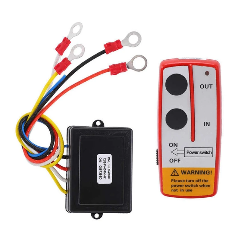 Universal Winch Wireless Remote Control Switch Kit With Receiver For Truck Jeep ATV SUV