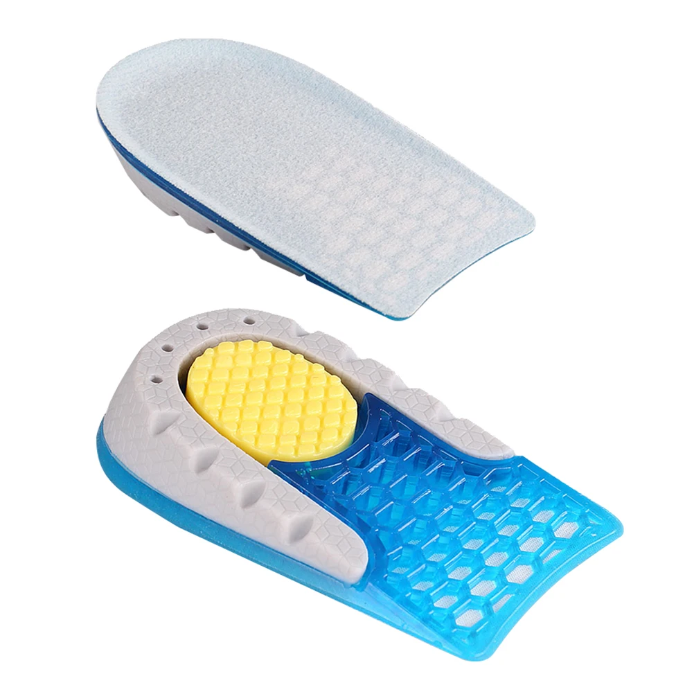 

Inner Height Increasing Insole 1 Pair Men Women Shoe Liners Cushion Raising Sweat Absorption Breathable Durable Non Slip Heel
