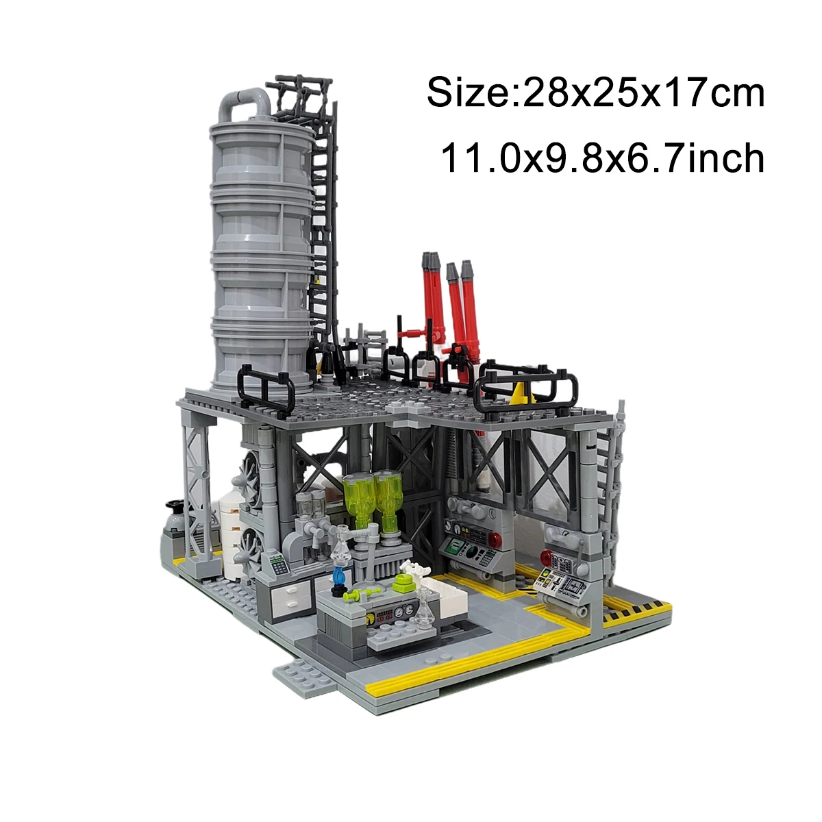 Set di mattoni da città Set di blocchi di costruzione di modello di laboratorio di gas naturale, giocattolo di costruzione di architettura avanzata ad alta difficoltà