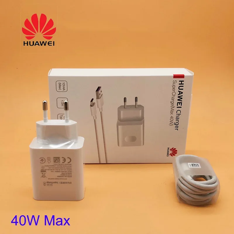 Original Huawei supercharge charger for Mate 30 RS P20 P30 pro nova 7 6 5 pro 10V 4A 40W Honor 20 v30 power adapter