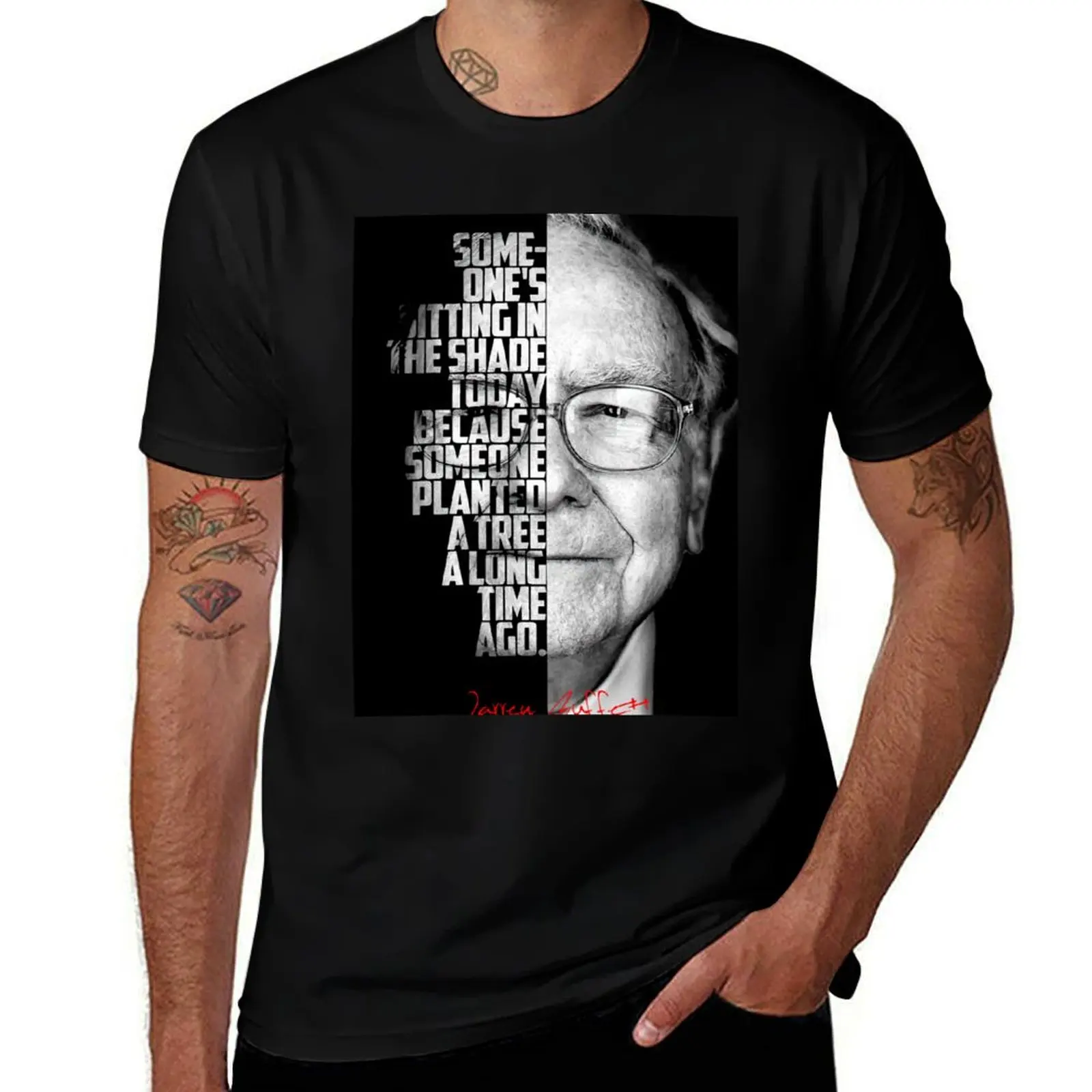 Black and white WArren Buffet Entrepreneur quote. T-Shirt Breathable Travel T-Shirt