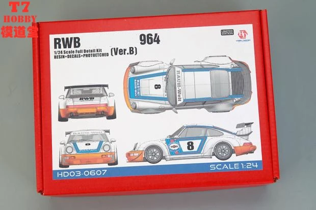 

HobbyDesign 1:24 травировочный лист RWB 964 VER.B HD03-0607, собранные из смолы, игрушечные аксессуары, модели автомобилей