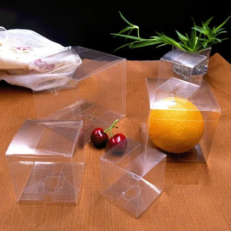 BENECREAT 20 PCS Scatola Rettangolare in Plastica Trasparente in PVC 14x7x7cm Scatole Regalo per Matrimonio Biscotti per Feste di Compleanno Cioccolato, Decorazione Domestica