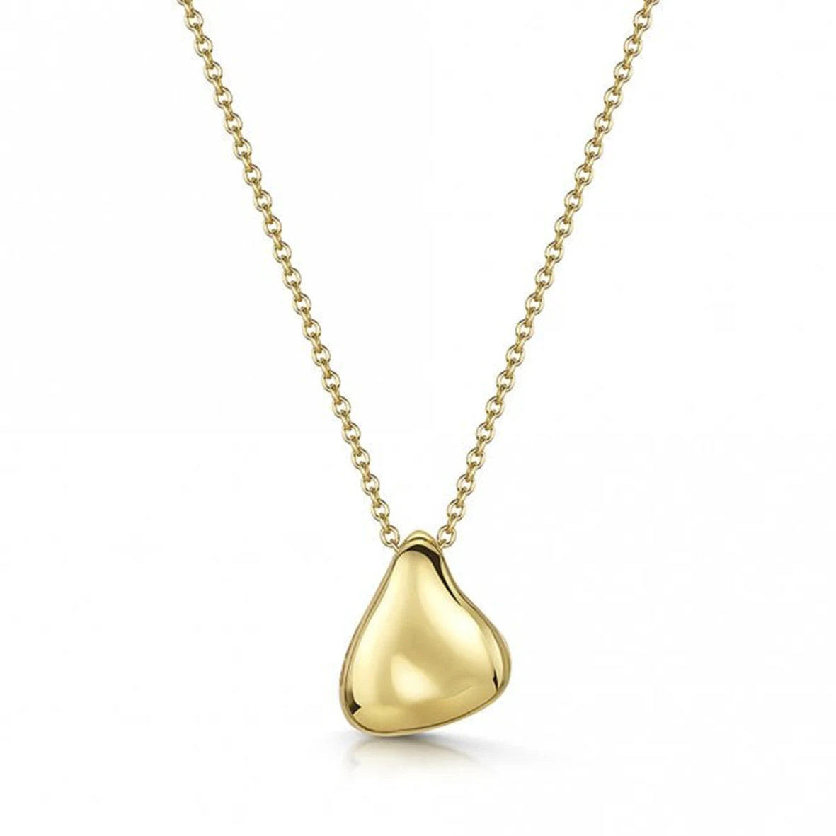 

Unique 9ct Yellow Gold Pebble Pendant on an Adjustable Trace Chain for Women