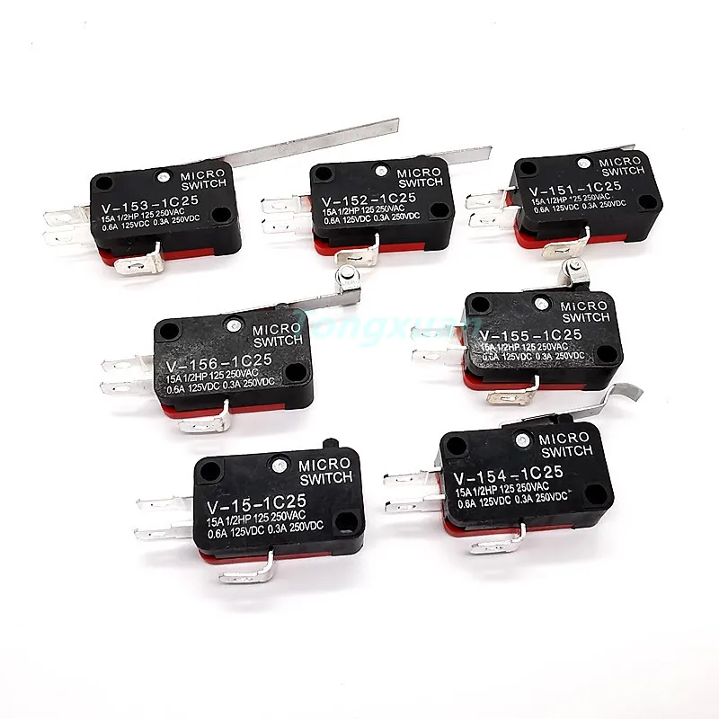 1pc V-15-1C25/V-151-1C25/V-152-1C25/V-1pc 153-1C25/V-154-1C25/V-155-1C25/V-156-1C25 Momentary Micro Limit Switch