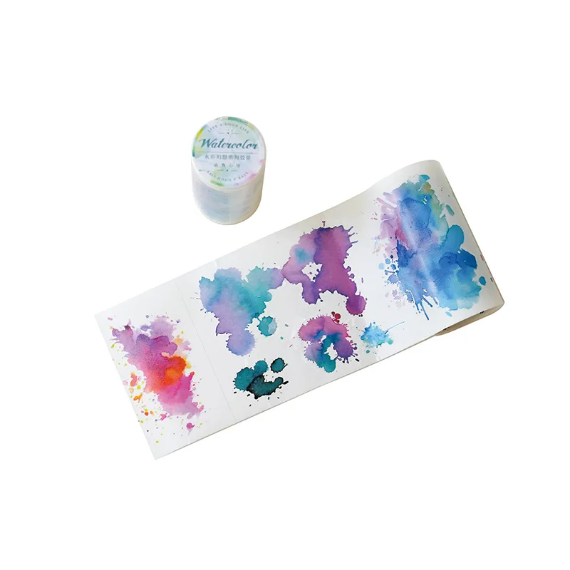 Set di nastri Washi ad acquerello colori pastello mascheratura Macaron nastri decorativi grafici per arti artigianato fai da te diari agende Scrapbook