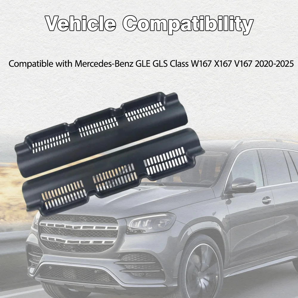 2Pcs Car Under Rear Seat Air Conditioner Vent Grille Anti-Blocking Cover or Mercedes-Benz GLE GLS Class W167 X167 V167 2020-2025