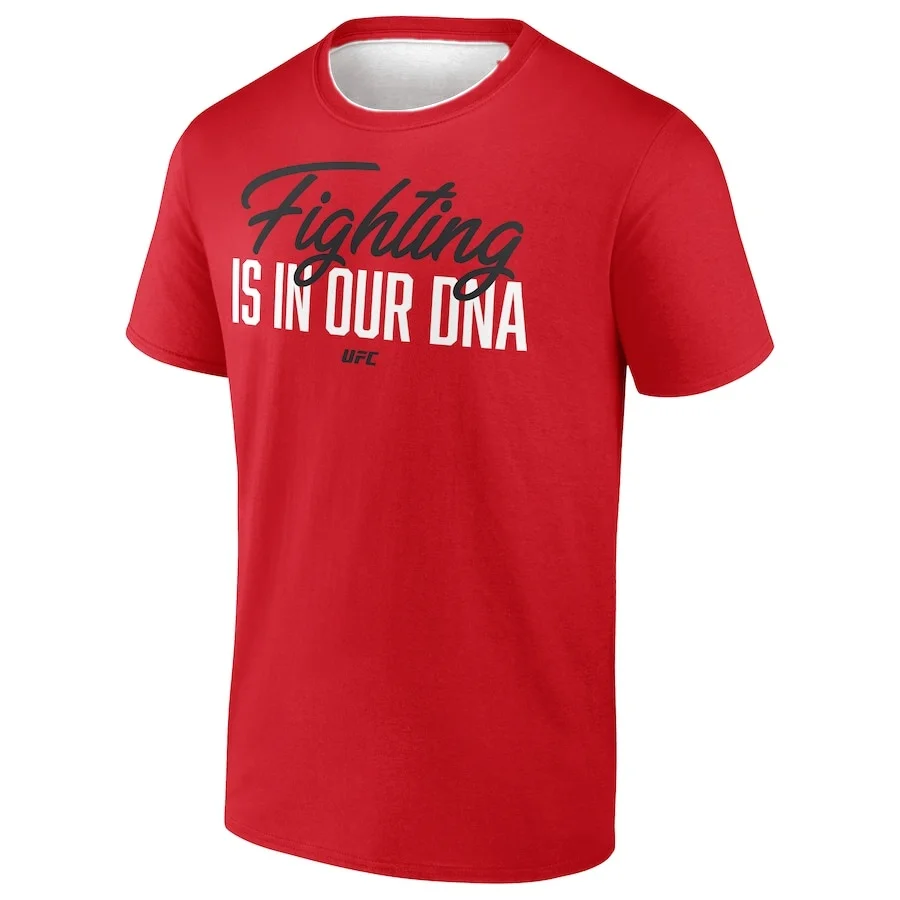 Ufc الصيف تنفس الملاكمة القتالية نمط الرجال الأحمر Ufc القتال في لدينا Dna تي شيرت تي شيرت ناقلات تي شيرت التجفيف السريع القمم