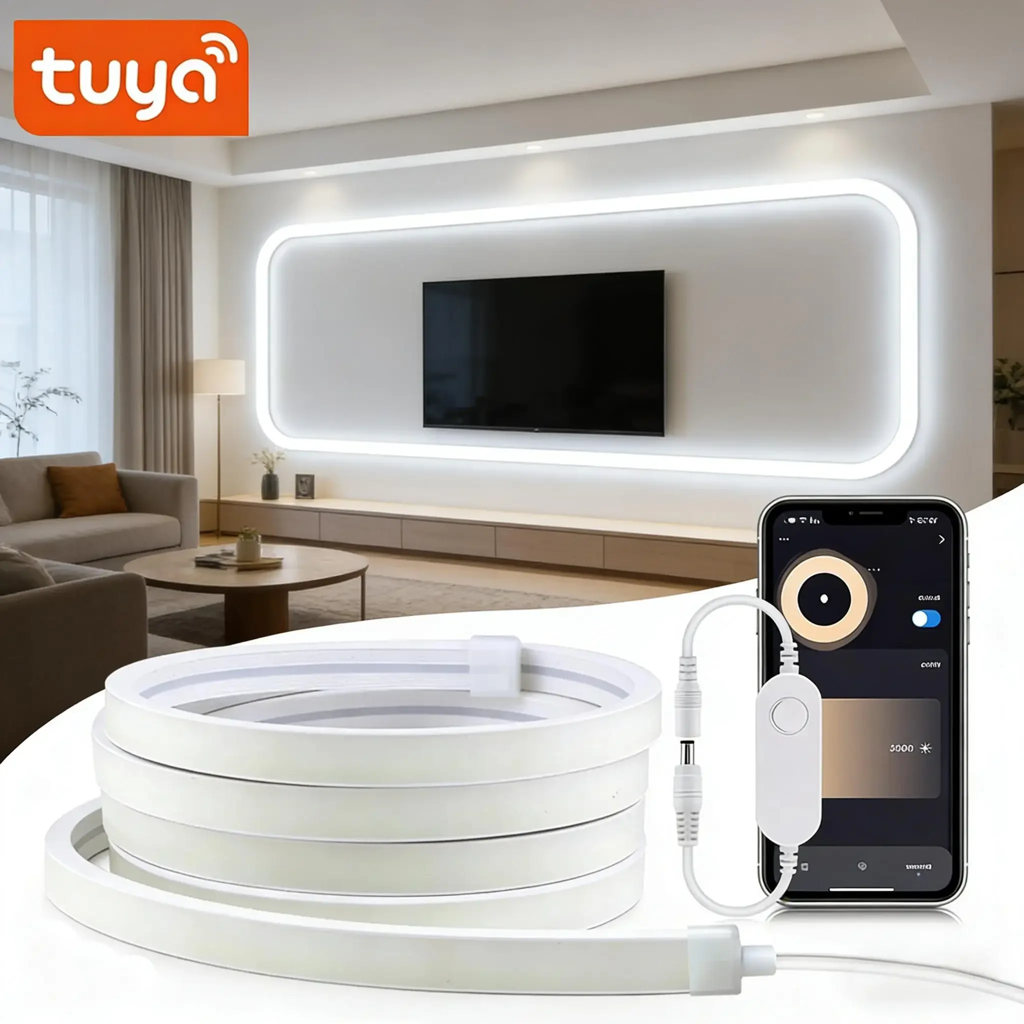 2-3-5-10m-tuya-smart-cob-neon-led-strip-pure-silicone-tube-uniform-glow-ip65-waterproof-with-alexa-google-home-app-voice-control