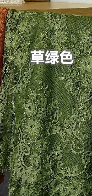 Colored Eyelash Lace Fabric Clothing Wedding Dress Sexy Hollow Fabric Making Fabric image 3