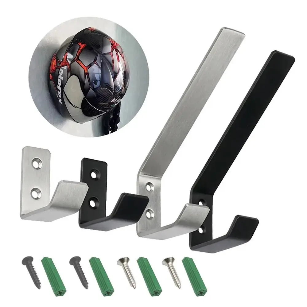 1Pcs Jacket Holder Motorcycle Helmet Holder Wall Mount Rack Stainless Steel Wall Hanger Wall Mount Multipurpose