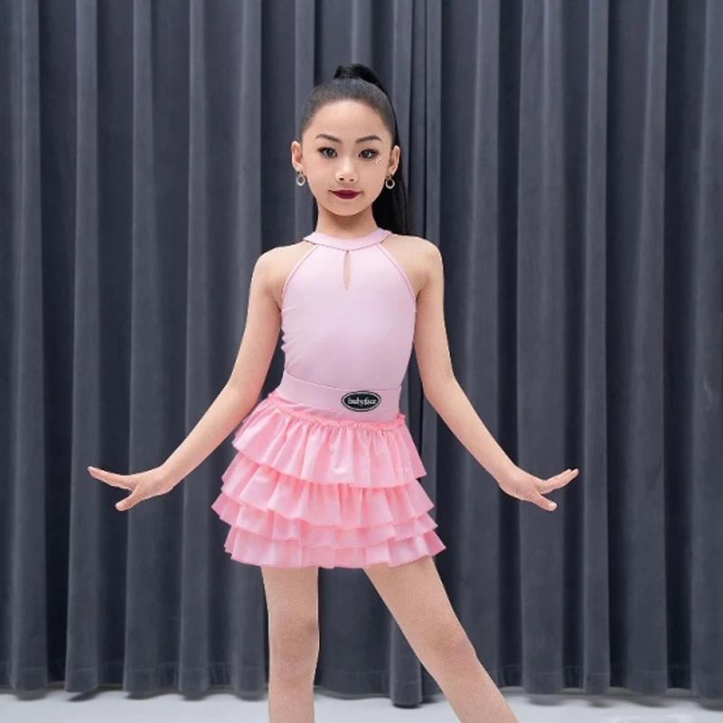 2025 verão meninas vestido de dança latina crianças desempenho vestidos de dança criança chacha samba salsa trajes de dança latina dw10682