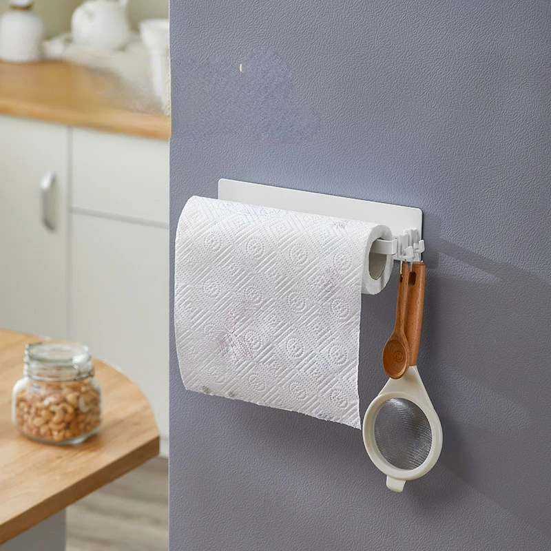 

Refrigerator Magnetic Tissue Holder Towel Holder Non Perforated Kitchen Roll Paper Holder Bathroom Tissue Holder Storage Rack