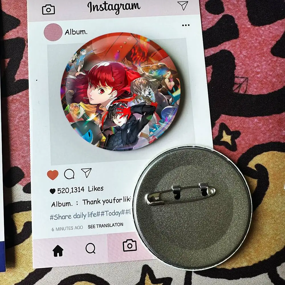 Kasumi Persona Yoshizawa 5   Badge 25 32 44 58 75 mm Round Fans Collect Friends Gifts Brooch Souvenir