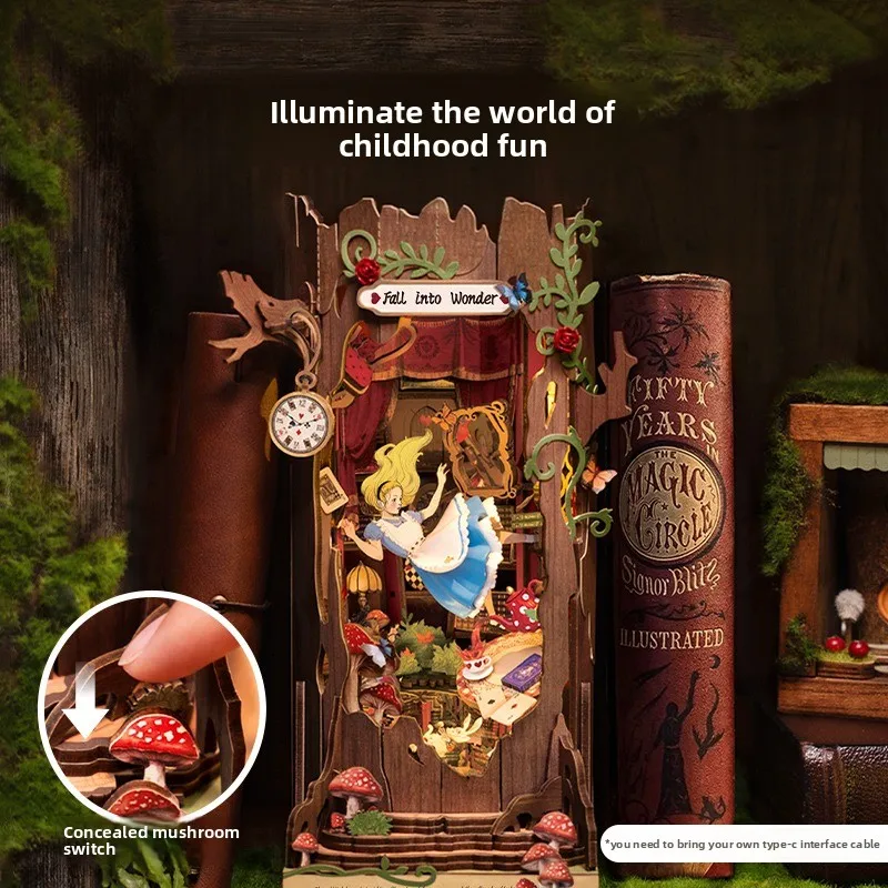 

Silk holiday flower house assembly book DIY hut handmade three-dimensional puzzle girl