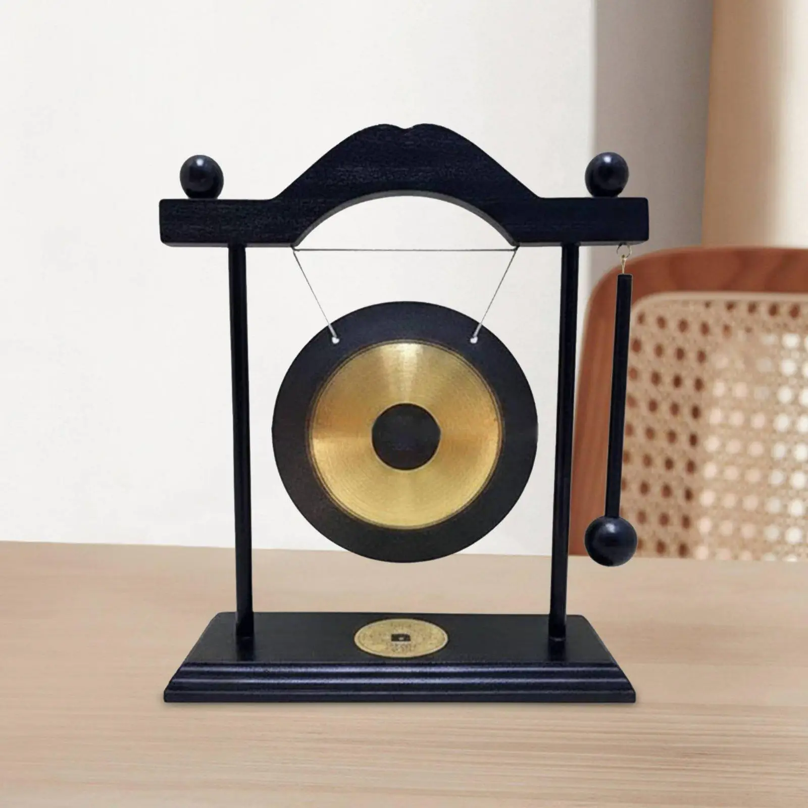 Table Gong, Chinese Gong, Ornamental Motif for Meditation Practitioners,