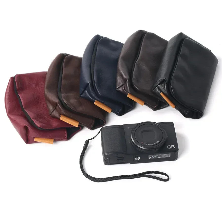 PU Leather Camera Soft Case Cover Bag for SONY ZV-1 ZV1 DSC-RX100 RX100 Mark VII VI V IV III II I M7 M6 M4 M3 HX99 HX95 HX90 H50