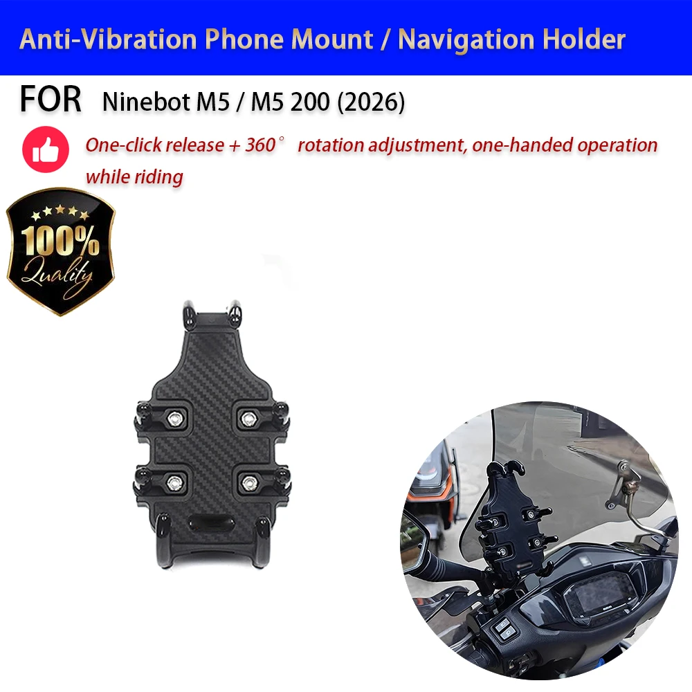 For Ninebot M5 200 2026 Anti-Vibration Phone Mount Navigation Holder No-Drill Accesorios Moto Accessori Moto
