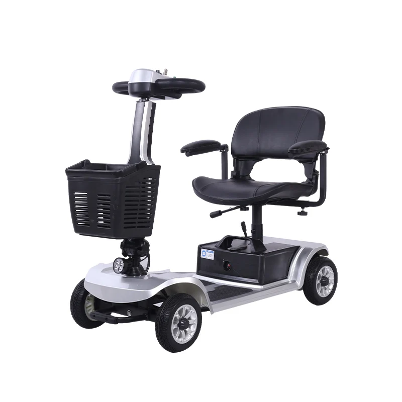 High Quality Foldable 4 Wheels Electric Scooter Handicapped Electric Mobility Scooter For Elders With Portable Battery