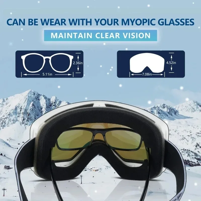 OBAOLAY gafas de esquí con lentes de repuesto magnéticas, colores personalizables