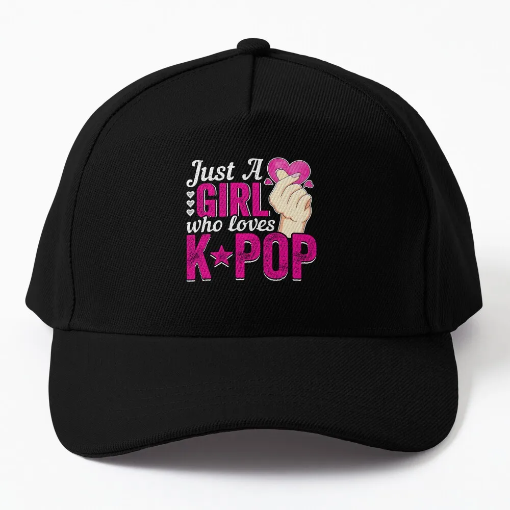 

Just A Girl Who Loves Kpop Teen Girls Cute K-pop merch Baseball Cap Icon Sun Hat For Children Fishing Caps Hat Women Men's