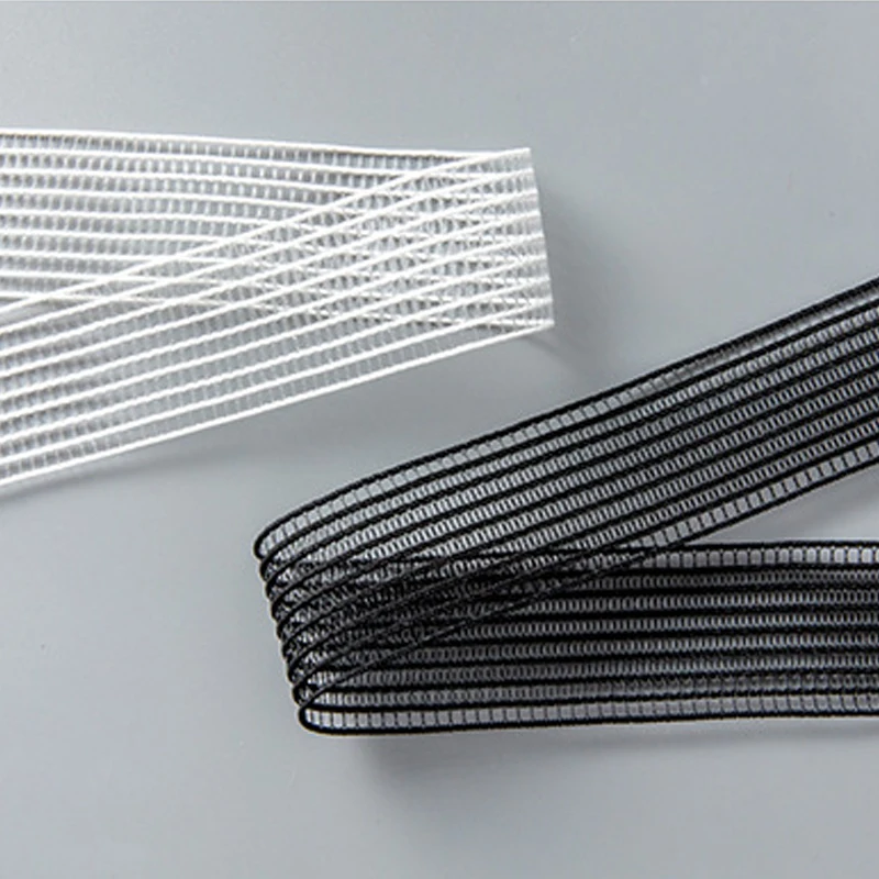 5/10 Meter 25mm 30mm 40mm Elastische Band Mesh Stof Wit Zwart voor Kledingstuk Naaien ondergoed Kleding DIY Craft