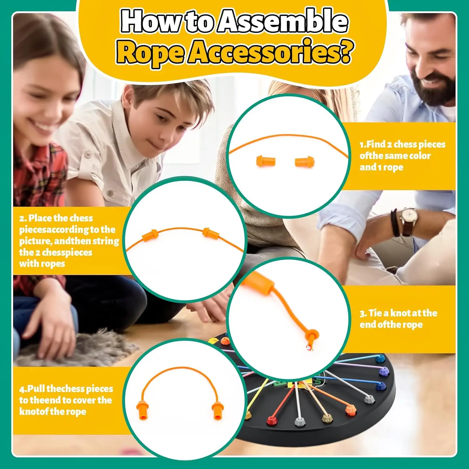 創造的な紐通しパズルおもちゃ、複数の難易度レベルで認知トレーニング、集中力向上、家族向けインタラクティブゲームに最適