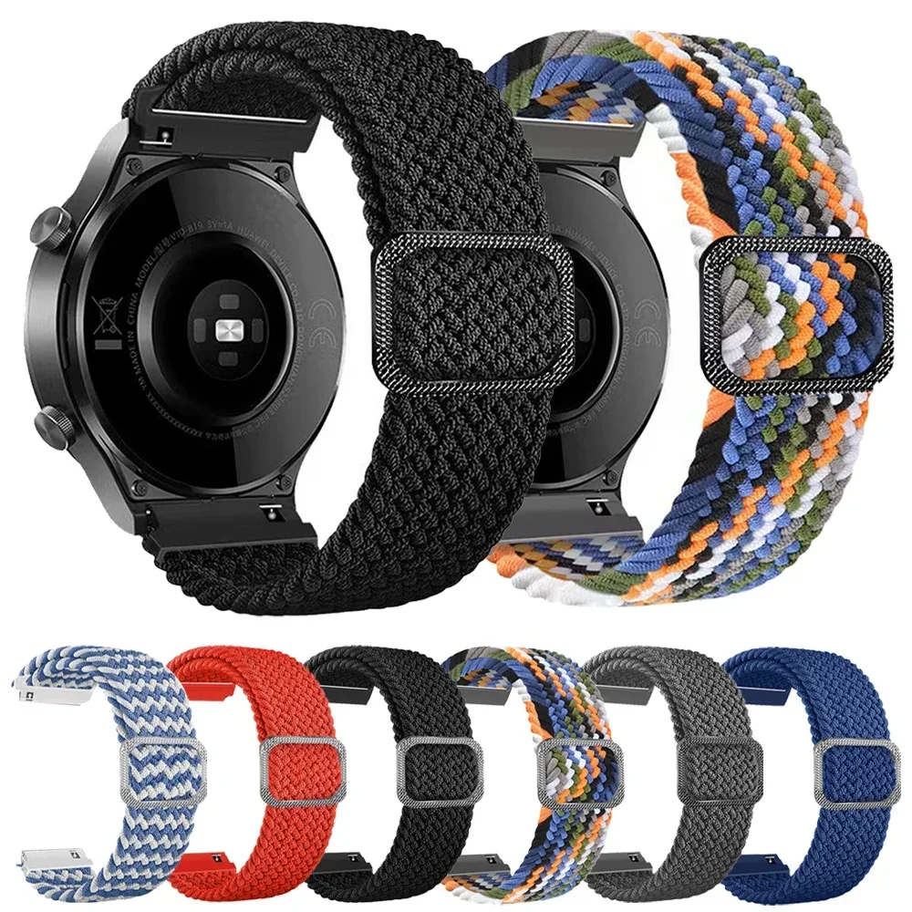 20mm 22mm Nylon Loop Band for Smartwatch and Traditional Watch Men Women Bracelet For HUAWEI Garmin Amazfit Samsung Galaxy Strap