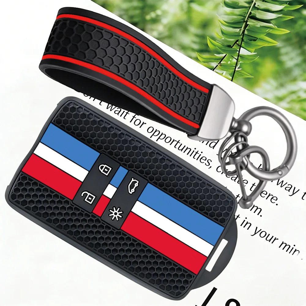 Elastic Honeycomb Key Sleeve, With Keychain, for Renault Captur Koleos Kadjar Arkana Megane Dacia Duster Sandero Stepway