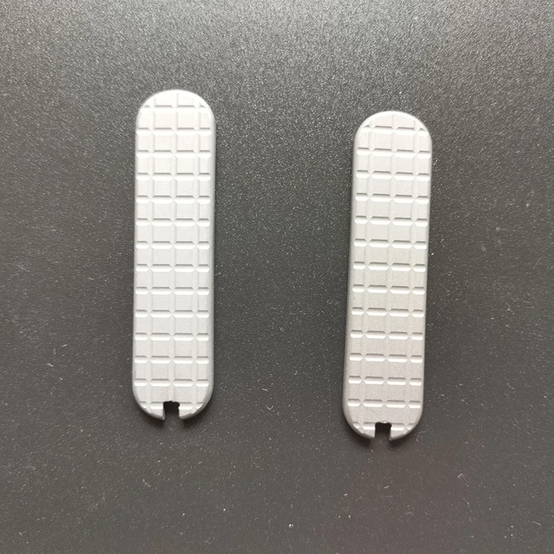 Custom Grid Pattern Knife Titanium Handle Scales Patches For 58MM Victorinox Swiss Army Knives Grip DIY Making Accessories Parts