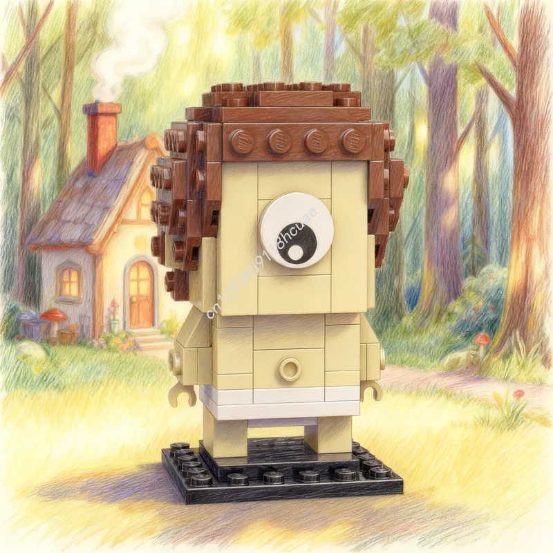 

137 шт. MOC Sy Clops ведро для мусора BricKidz Brickheadz модель строительные блоки игрушка архитектура идея образование рождественские подарки дети