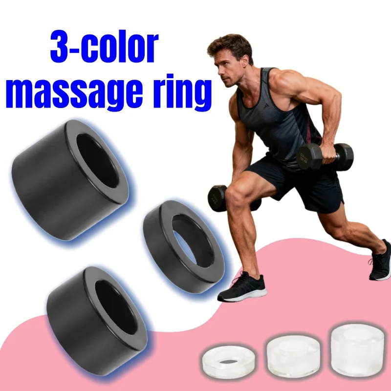 3 Piece Massage Silicone Ring Set Multi Sized Portable Male Home Exercise Muscle Amplifier Massager Beauty and Health Massage