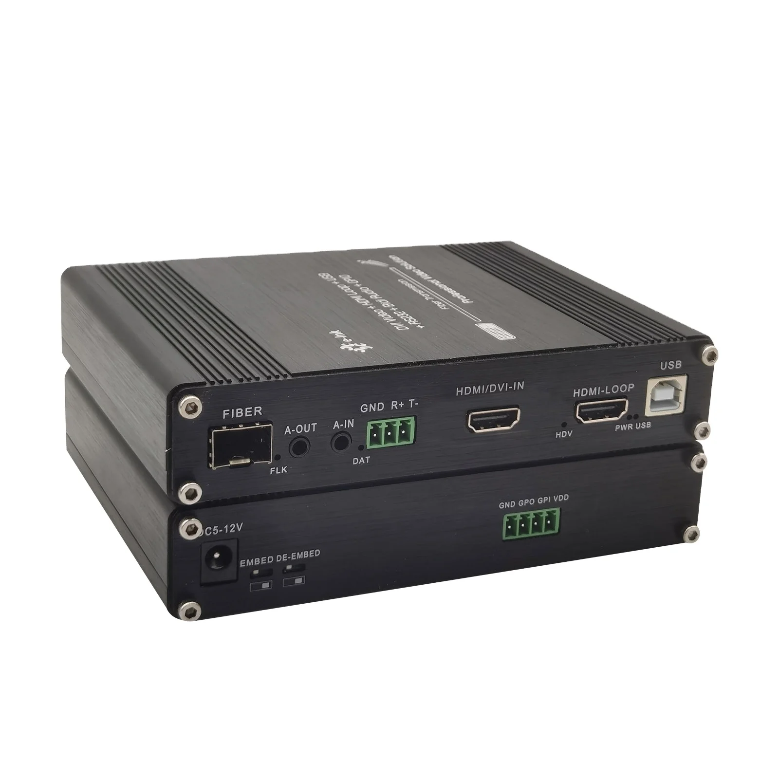 

Удлинитель оптоволокна HDMI KVM 1080P с RS232 и стереоаудио Bidi