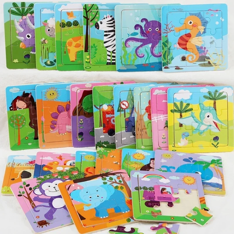 

Preschool Education Educational Puzzle Toy Lovely Cartoon Animal Puzzle Children for Kindergarten Children Kid