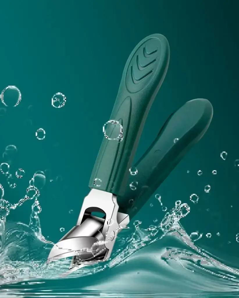 Tagliaunghie smussate con becco d'aquila Manico lungo Ganascia larga curva Anti-spruzzi Dita per unghie incarnite inclinate per anziani