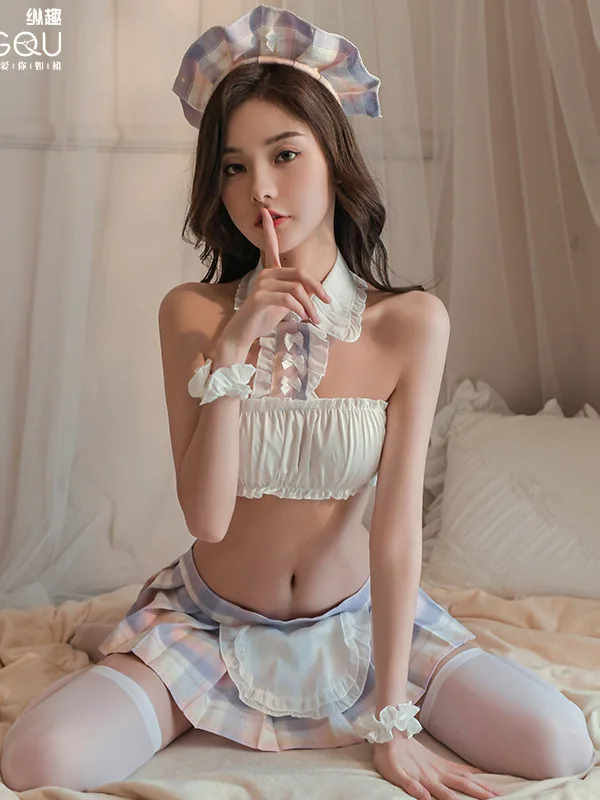 Lingerie New Fashion Atmosphere Sexy Mature Role Play Student Mature Charm Elegant Temptation Passionate Woman Skirt Set HOGM