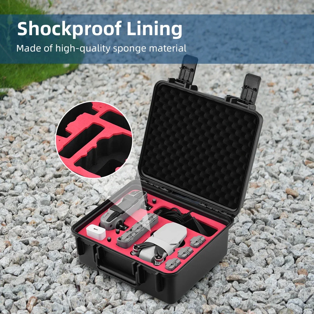 Kotak penyimpanan Drone DJI Mini 4K/Mini 2/2 SE, sarung koper cangkang keras, tas kapasitas besar