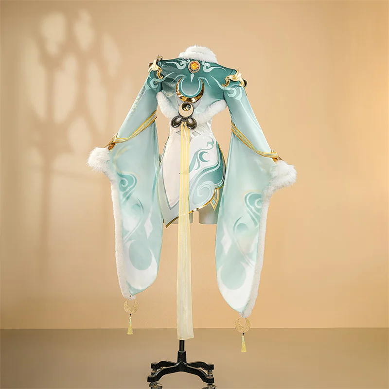 ROLECOS Game Genshin Impact Lantern Rite Zibai Cosplay Costume White Horse's Fleeting Spring Halloween Women Party Role Qipao view 2