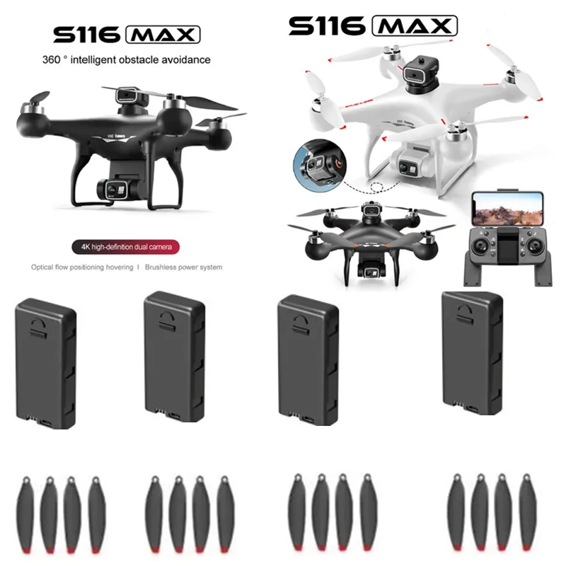 S116 Remote Control RC Drone Spare Parts Battery/Propeller/USB For S116 MAX RC Drone Battery Blades accessory S116 3.7V 2000MAH