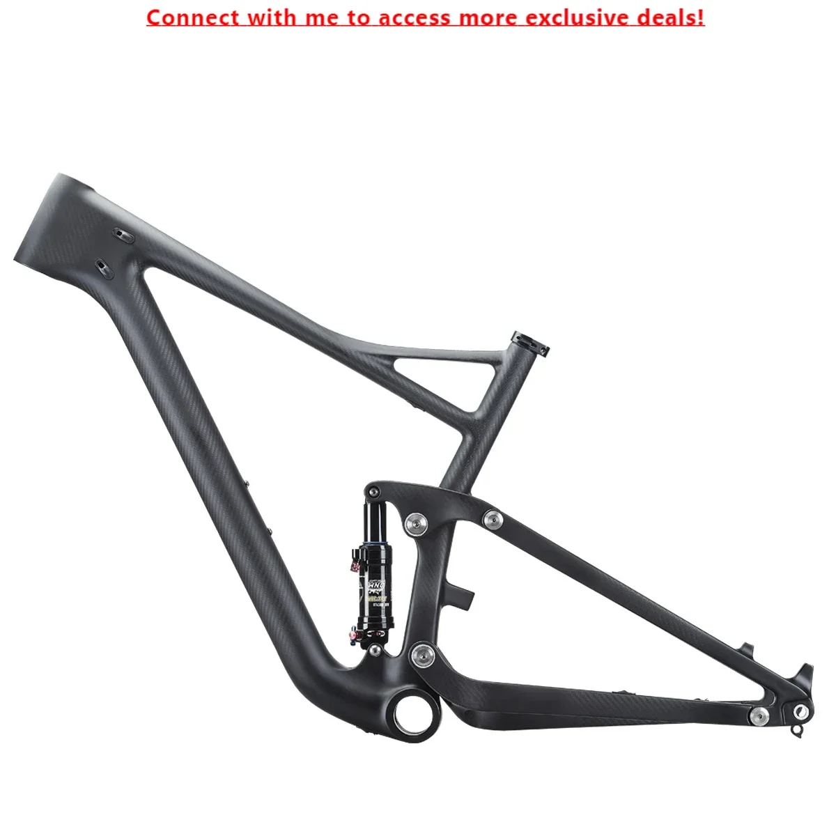 

AIRWOLF Carbon 29er Full Suspension MTB Frame Travel 122mm BOOST Frame Thru Axle 142x12/148x12mm With Shock