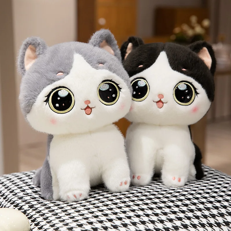 

24/35cm Interesting Creative Cute All Size Cat Soft Plush Toys Smoothing Dolls Sofa Decoration Girls Birthday Christmas Gifts