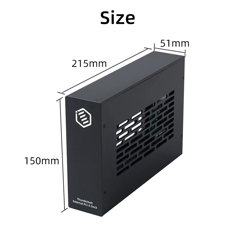 Thunderbolt 3 to PCIe 3.0 X 16 PCI-E Expansion Box Mini Graphics Dock Stand by Audio Card Video Card Networking Card