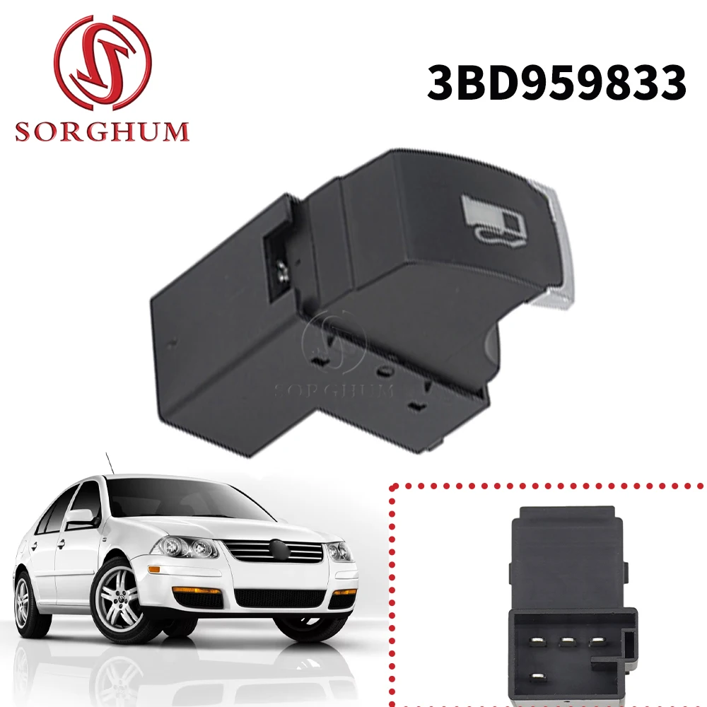 SORGHUM Car Power Rear Chrome Trunk Fuel Tank Switch Gas Door Release Button 3BD959833 3BD959831 For VW Golf MK4 Jetta Passat B5