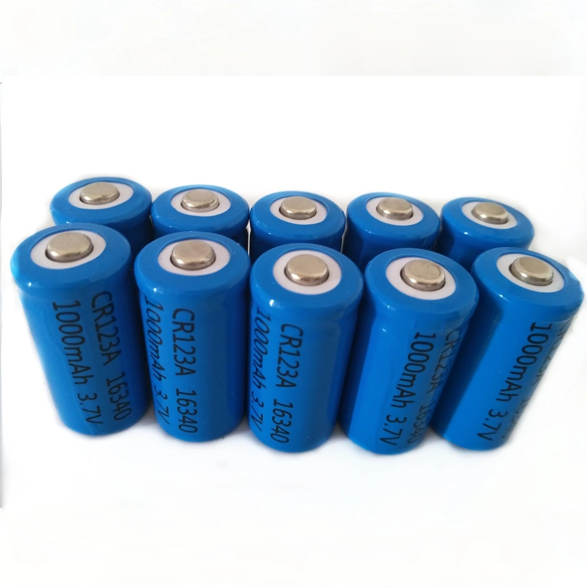 

10pcs/lot 3.7V CR123A 16340 rechargeable battery large capacity 1000mAh CR123A lithium secondary battery suitable for camera