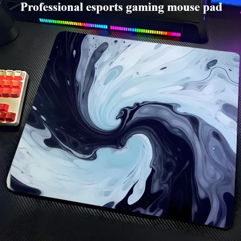 

Blue Fluid Mouse Pad Professional Esports Game Mat Art Abstraction Thickening Game Accessories for Office Laptop Desk Accessory