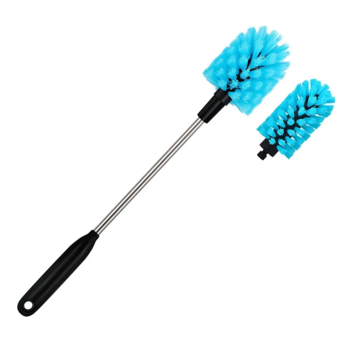 [Promotions]2-in-1 Stainless Steel Brush, Long Handled Water Bottle Brush Multi-Purpose Cleaning Tool Removable Brush Heads view 3