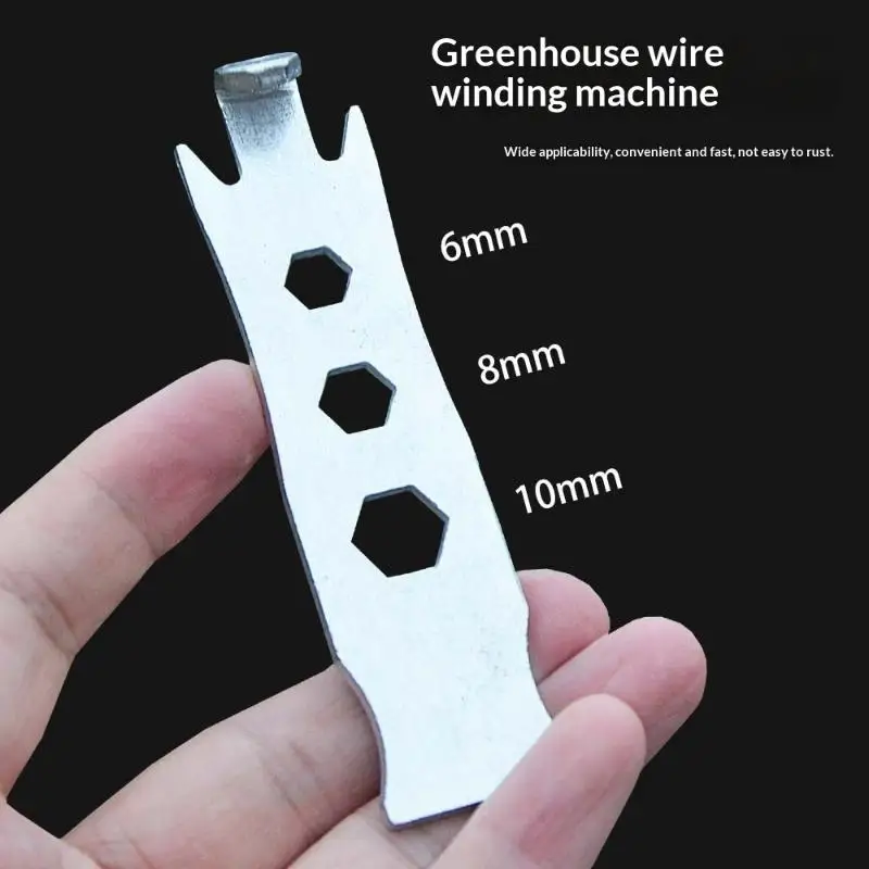 Galvanized Steel Wire Twisting Wrench High Hardness Rust Proof Multi Hole Heavy Duty Tensioning Tool For Farm Fence Wire Repair