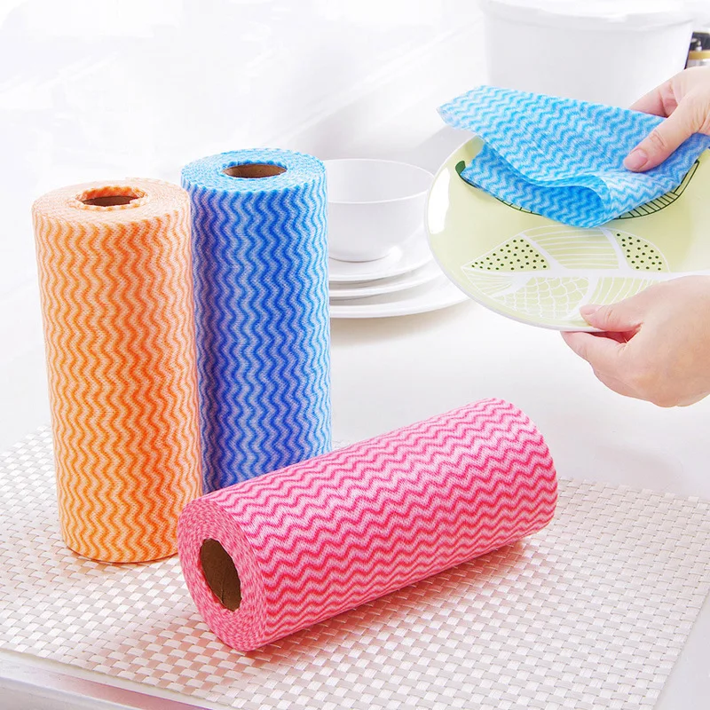 

1 Roll 40PCS Non-Woven Disposable Kitchen Cloths Disposable Dish Cloths Kitchen Towels Dish Towels Dish Rag Fast Decontamination